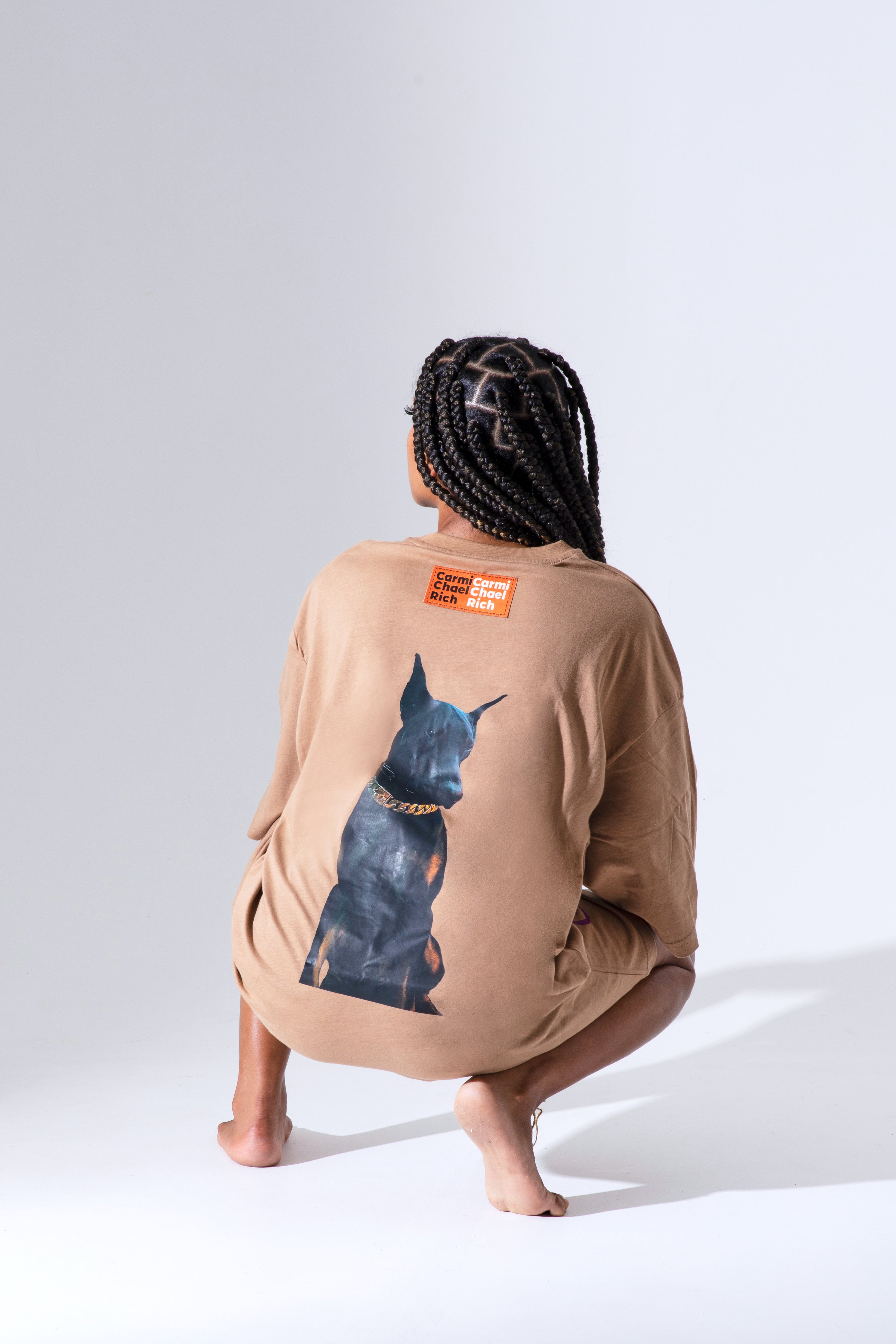T-shirt Oversize Donna ATHMILE Manica Corta Colore Marrone Taglia 3XL – 100% Cotone, Girocollo, Basic Y2K, Perfetta Per Look Estivi Casual